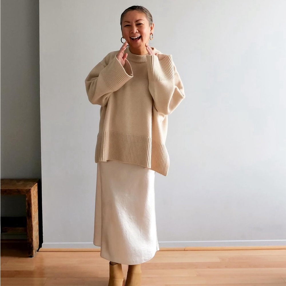 Rosaé Paris Le Sablons Sweater, Beige, Size 2